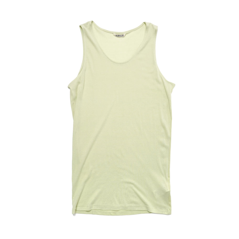 GIZA SUPER HIGH GAUGE SHEER RIB TANK LIGHT GREEN