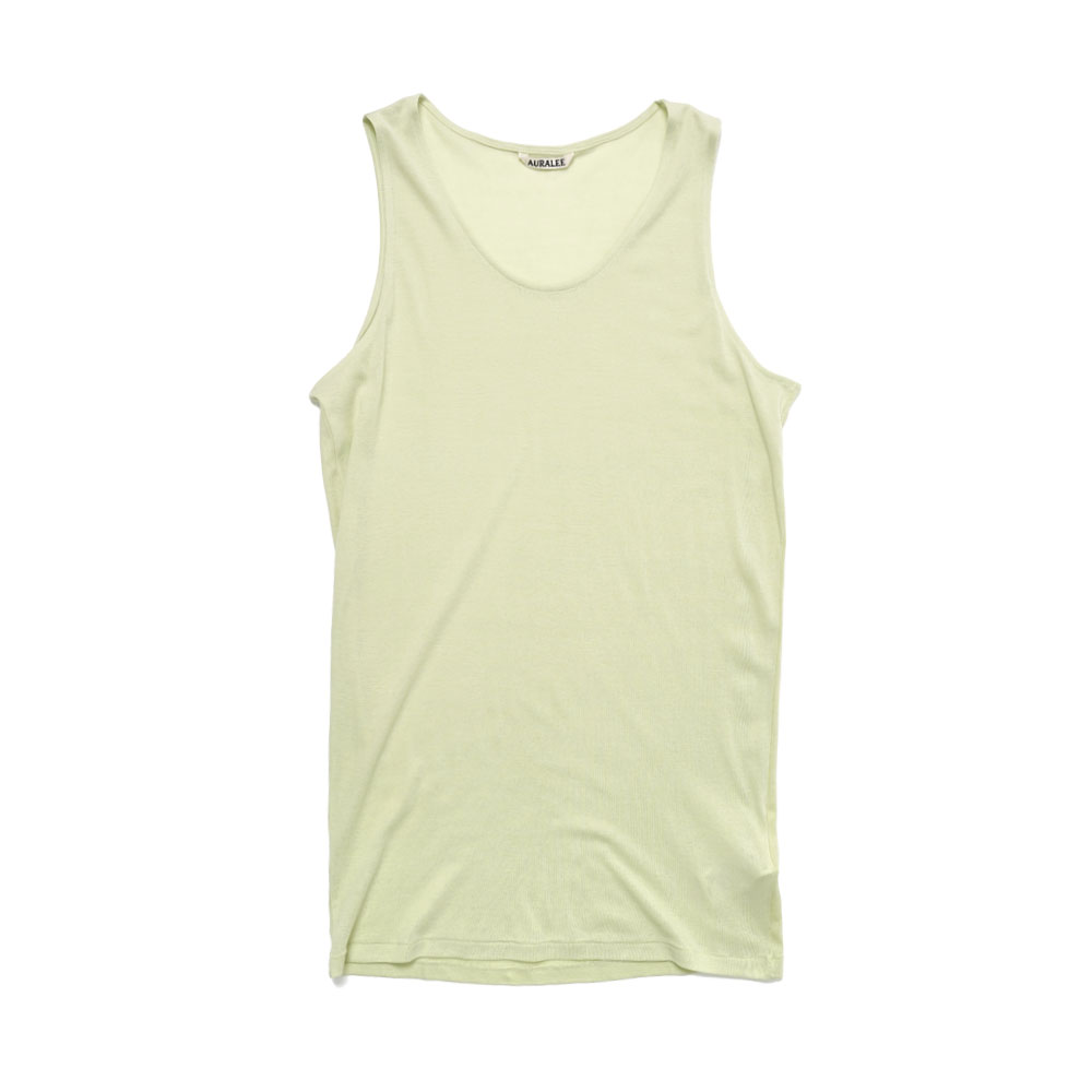 GIZA SUPER HIGH GAUGE SHEER RIB TANK LIGHT GREEN _