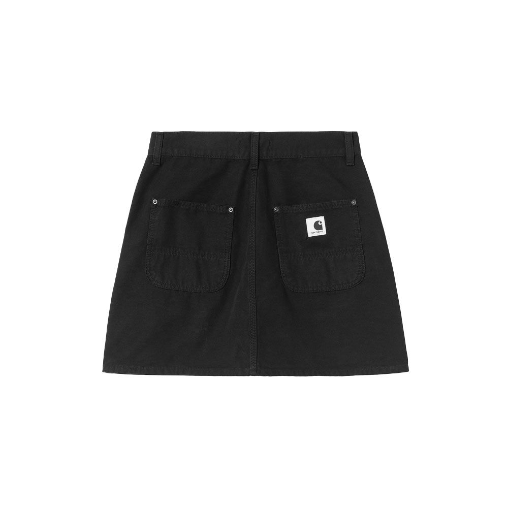 W MAEVE DOUBLE KNEE SKIRT BLACK STONE WASHED