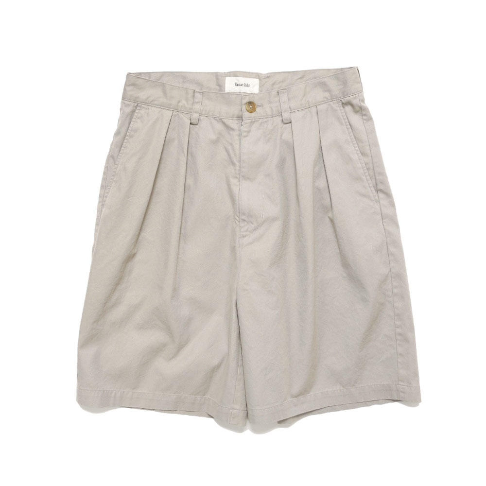 2TUCK WIDE SHORTS GRAY