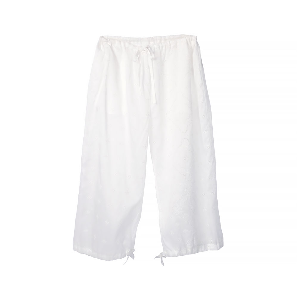 HANDKERCHIEF LACE/PAJAMA SHORTS WHITE