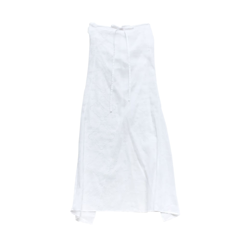 HANDKERCHIEF LACE/BUSTLE SKIRT WHITE