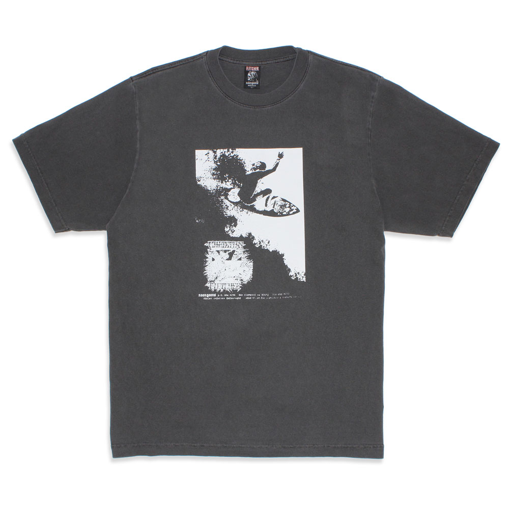 CHRISTIAN FLETCHER × NOON GOONS ADVERTICAL T-SHIRT PIGMENT BLACK