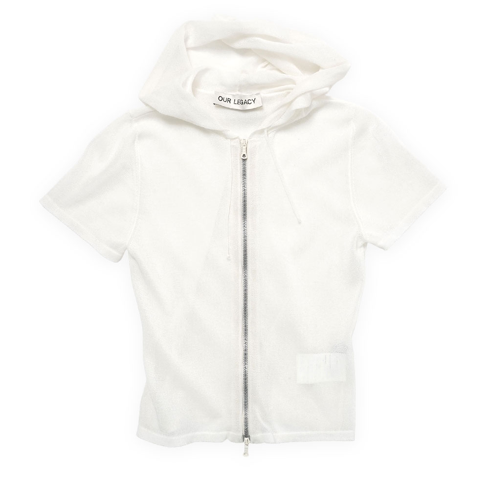 KNITTED SLIM HOOD SCREEN WHITE CRISPY COTTON