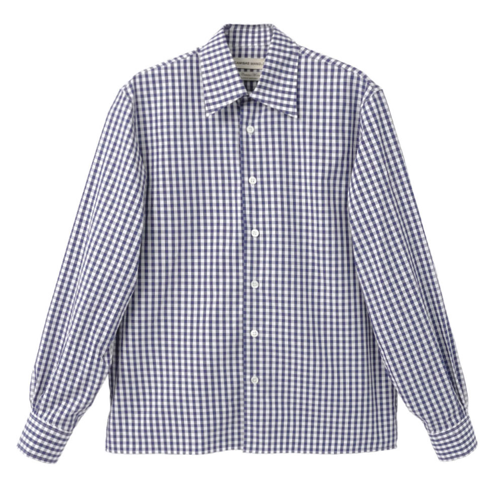 CAMISA SHIRT NAVY/WHITE GINGHAM CHECK