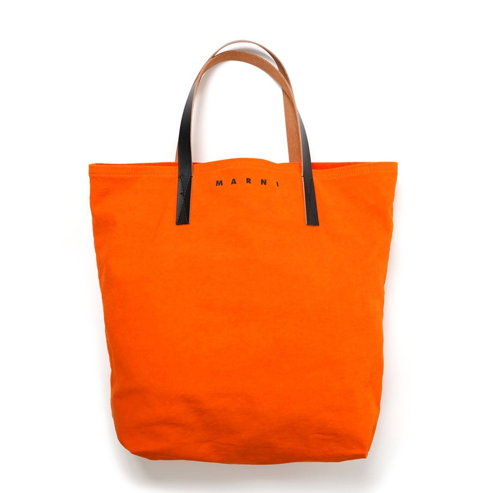TRIBECA SHOPPING BAG VELVET AND COTTON ORANGE