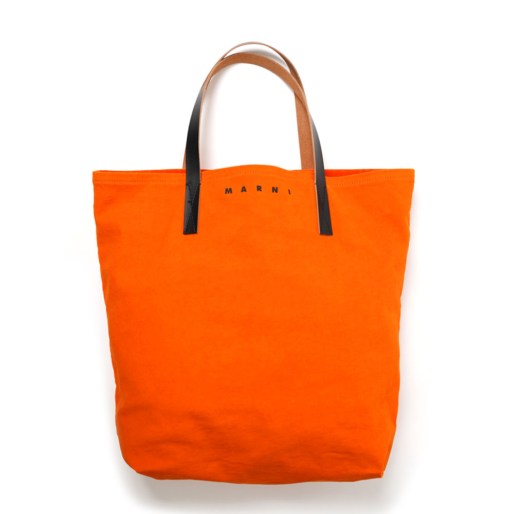 TRIBECA SHOPPING BAG VELVET AND COTTON ORANGE