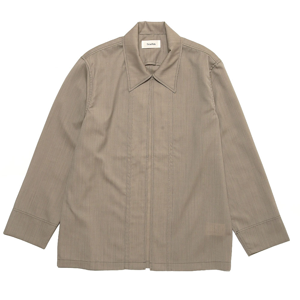 NO BUTTON WOOL SH BLOUSON BEIGE