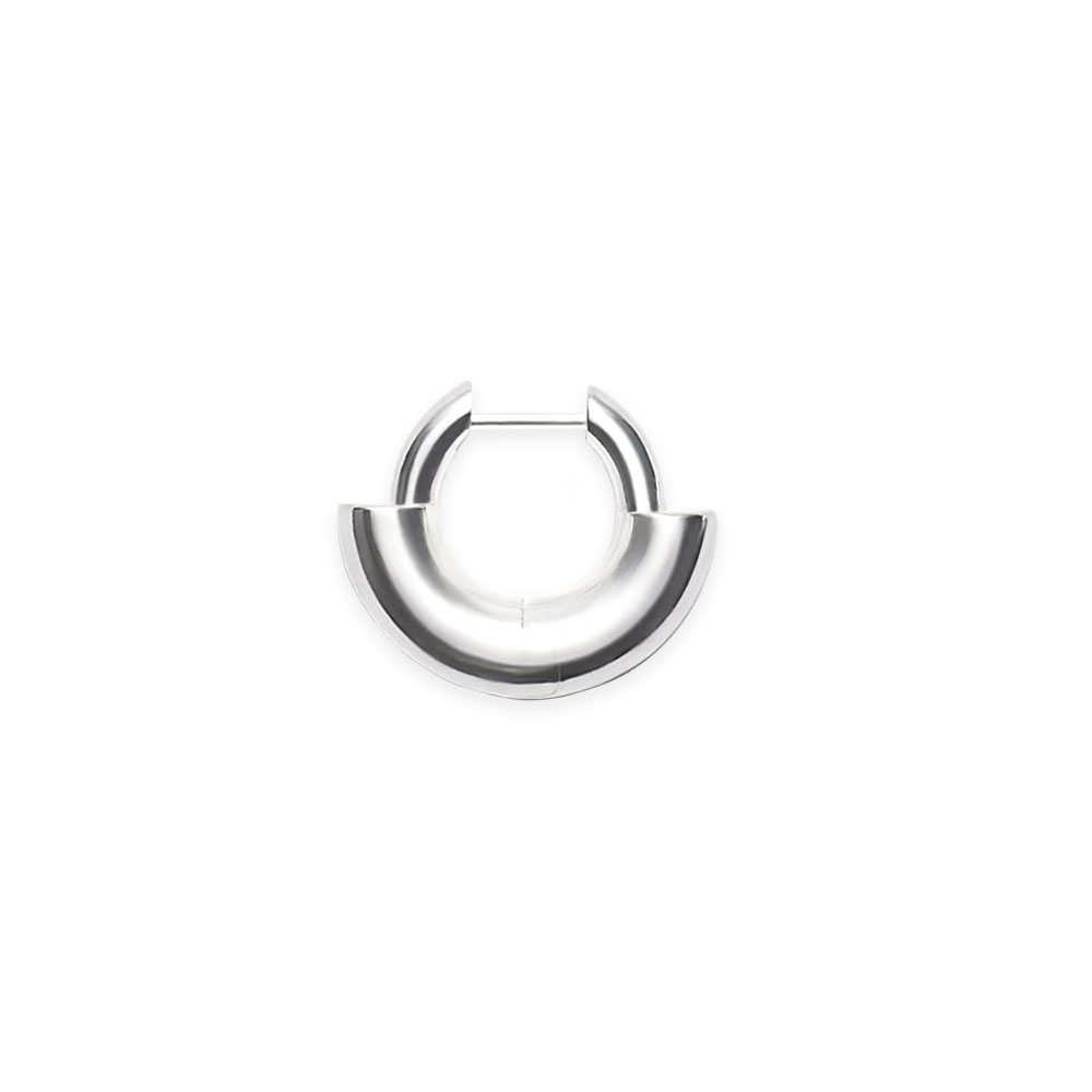 TUBE EARRING SAMLL 102159-S POLISHED SILVER