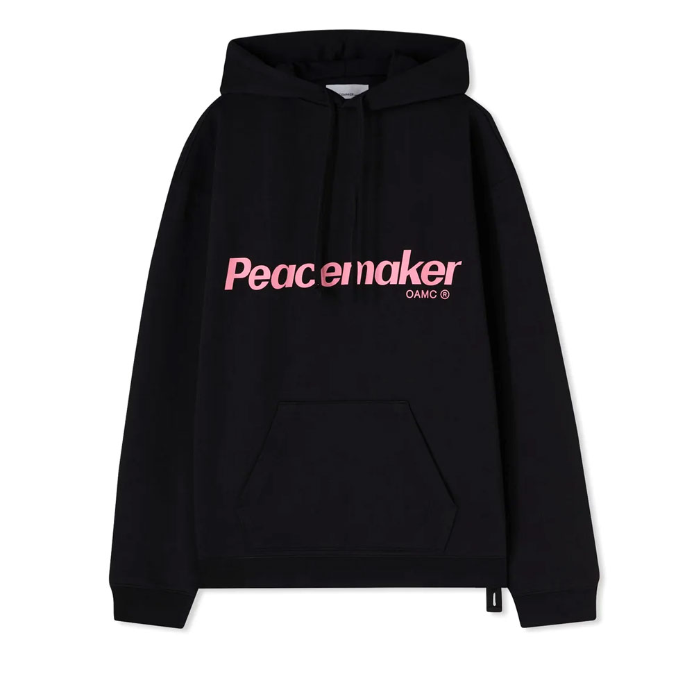 PEACEMAKER FLOWER LOOSE FIT HOODIE BLACK