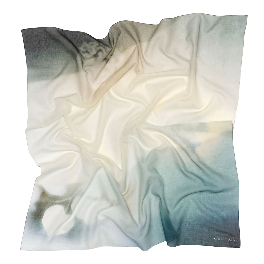 90CM VOIL SCARF BREEZE FLOWER PRINT