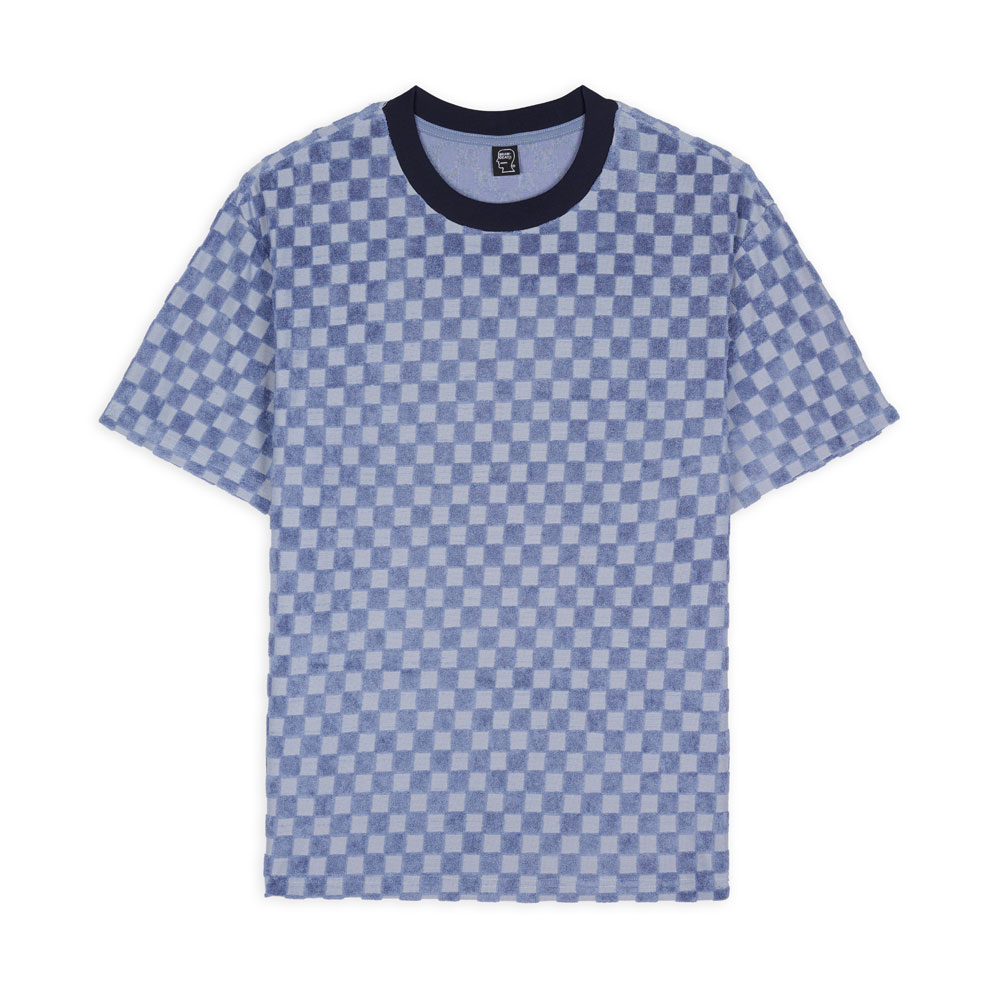 CHECK BURNOUT LIGHT BLUE _