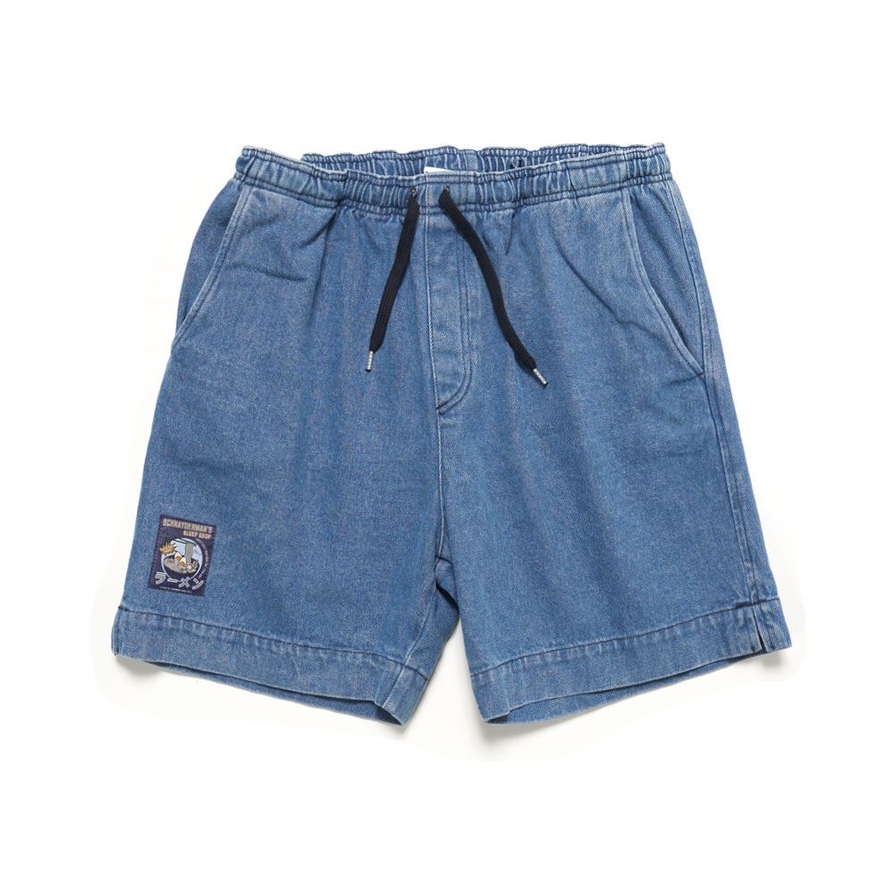 SHORTS DENIM RAMEN WASHED BLUE