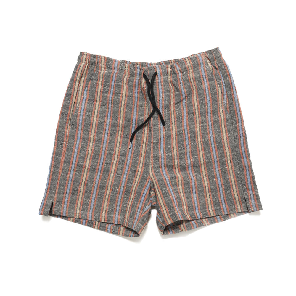 SHORTS CANVAS LINEN MULTI STRIPE