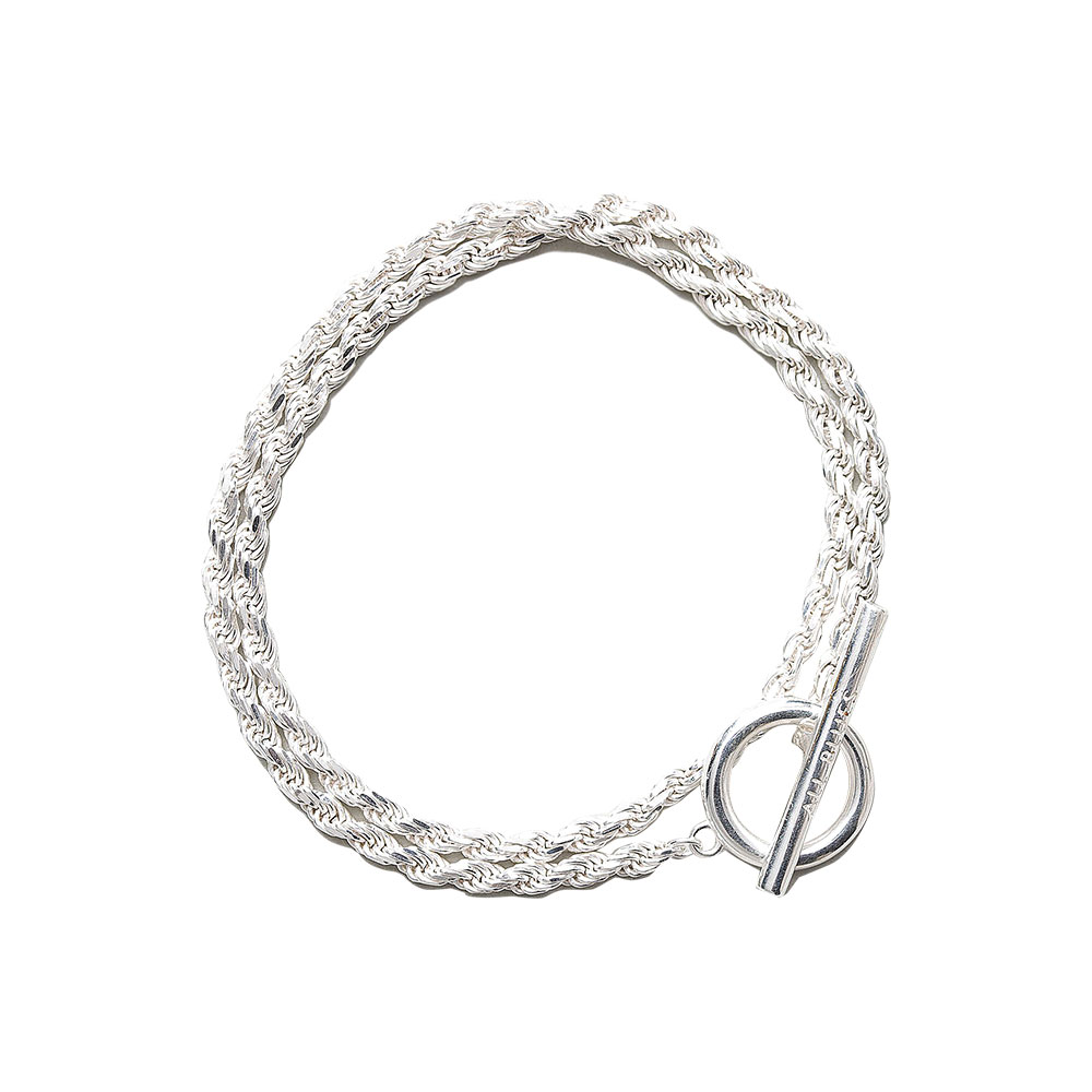 ROPE BRACELET (DOUBLE) 101517 POLISHED SILVER