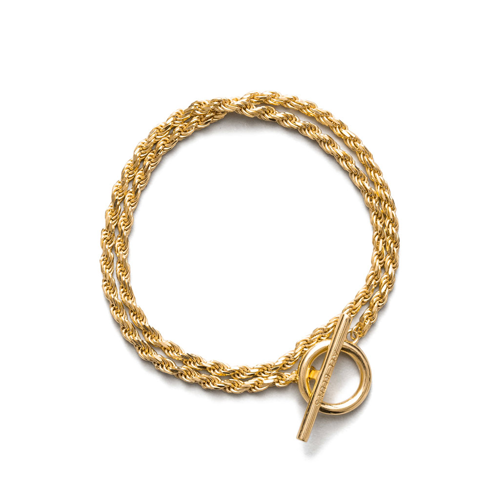 ROPE BRACELET (DOUBLE) 101518 POLISHED VERMEIL