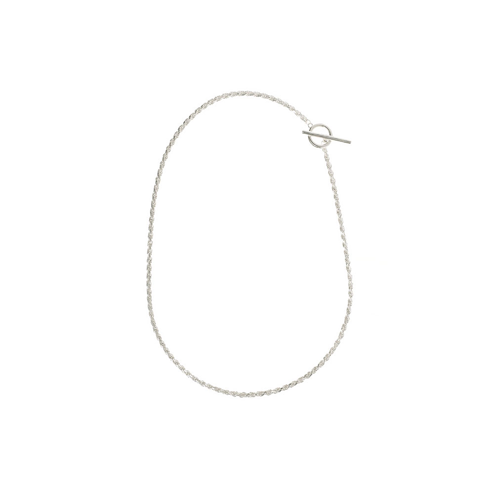 ROPE NECKLACE - SHORT (42cm) 101519 POLISHED SILVER