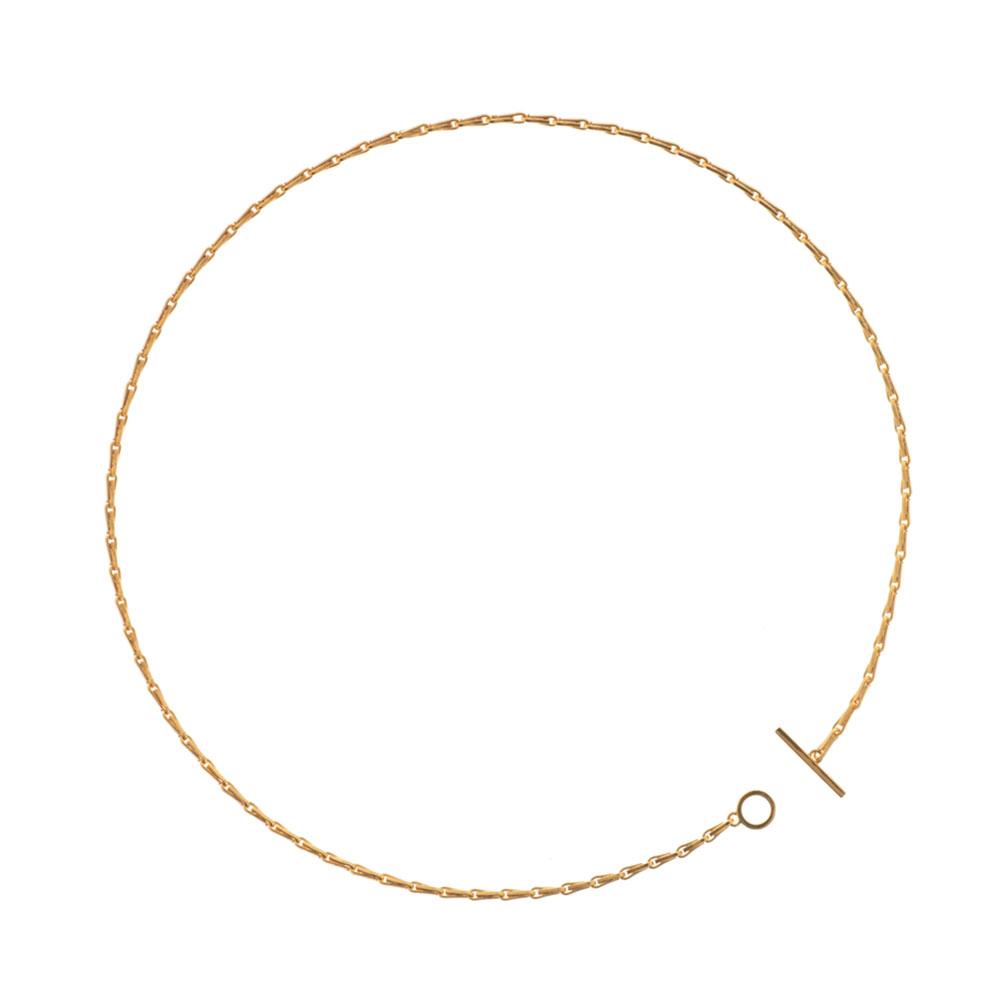 FOLD NECKLACE 101759 42cm/52cm POLISHED VERMEIL