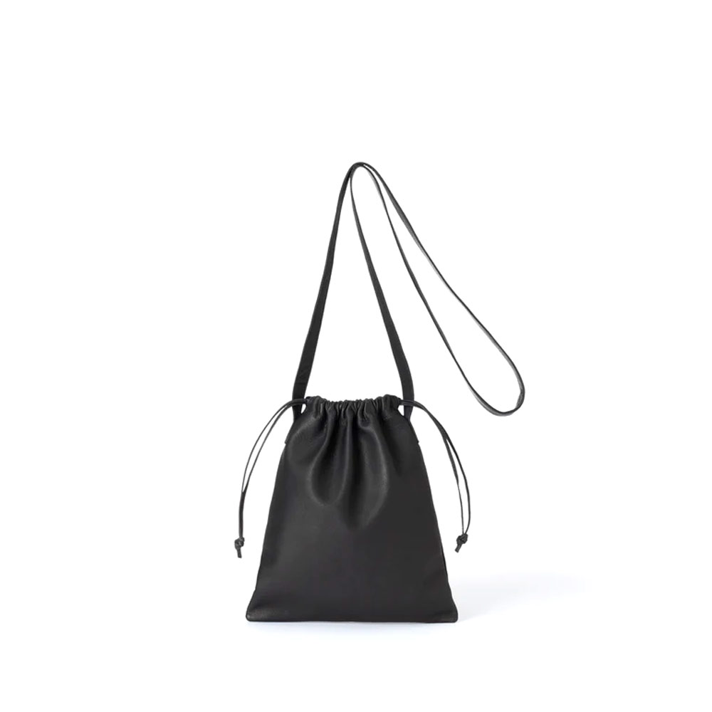 DOUBLE FACED DRAWSTRING SHOULDER BLACK - DA88