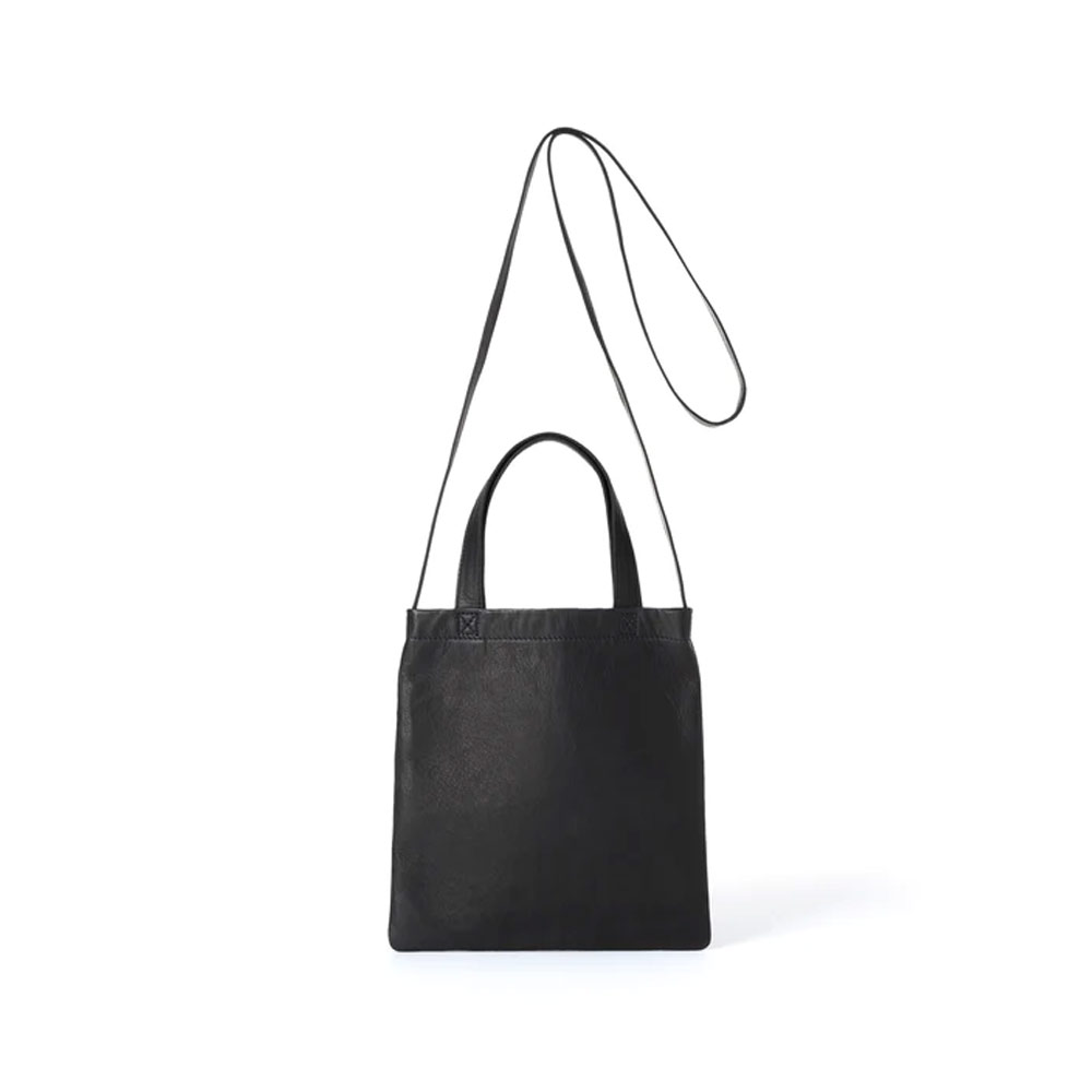 DOUBLE FACED FLAT TOTE SHOULDER BLACK (S) - DA85
