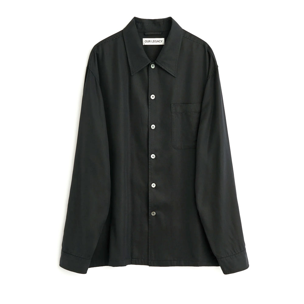 EVERY SHIRT DRAPING BLACK LYOCELL