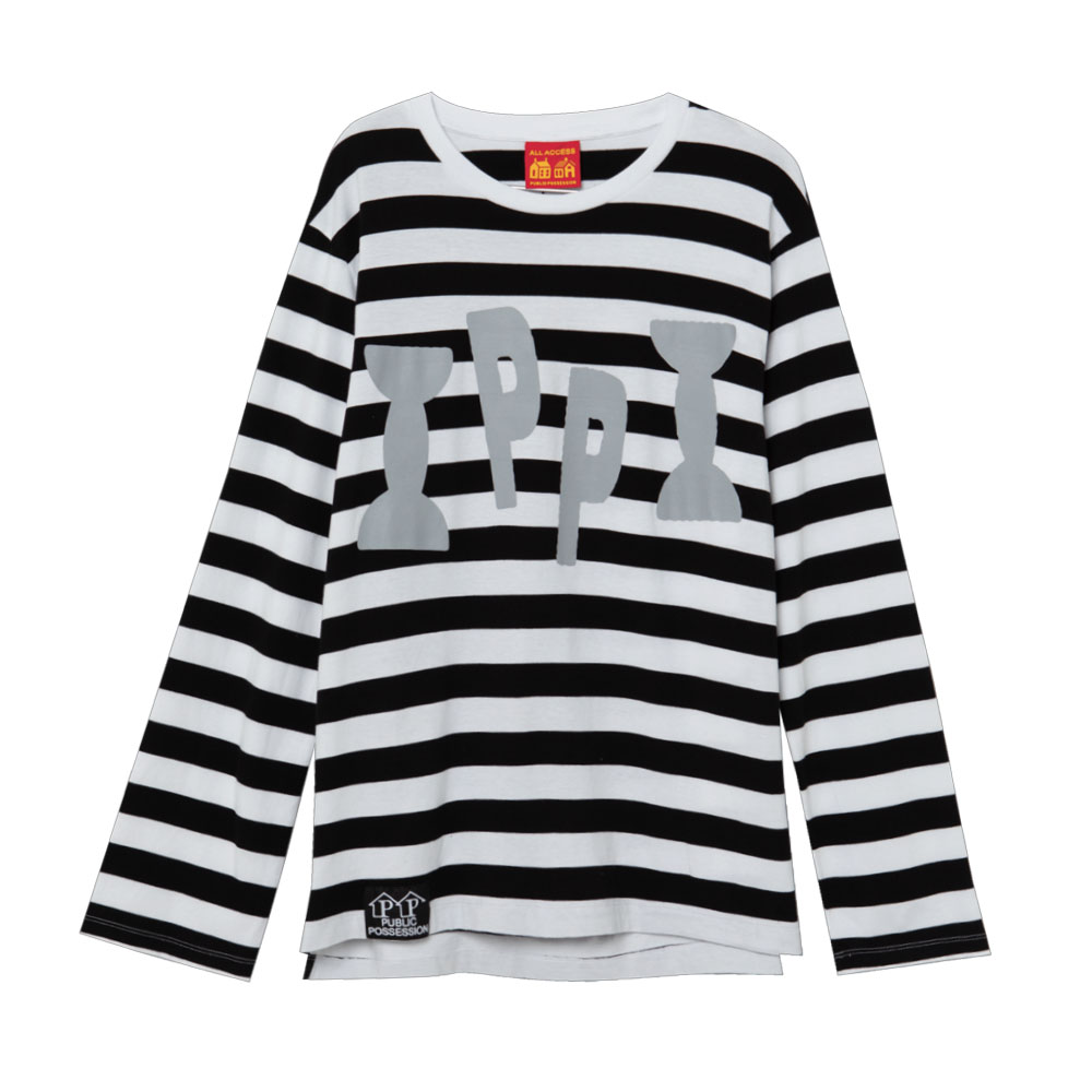 IPPI LONGSLEEVE BLACK AND WHITE STRIPED