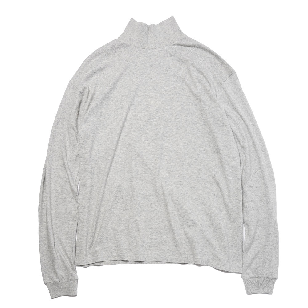 SEAMLESS HI NECK L/S TEE HEATHER GRAY