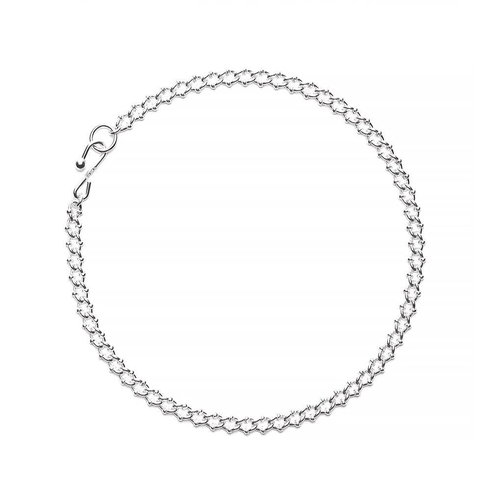 DNA NECKLACE 101555 POLISHED SILVER