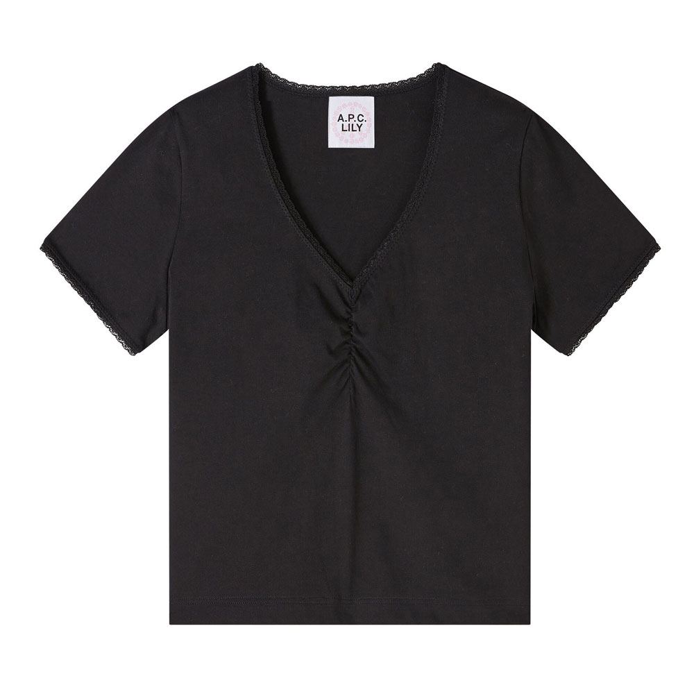 A.P.C LILY MARGUERITE T SHIRT BLACK