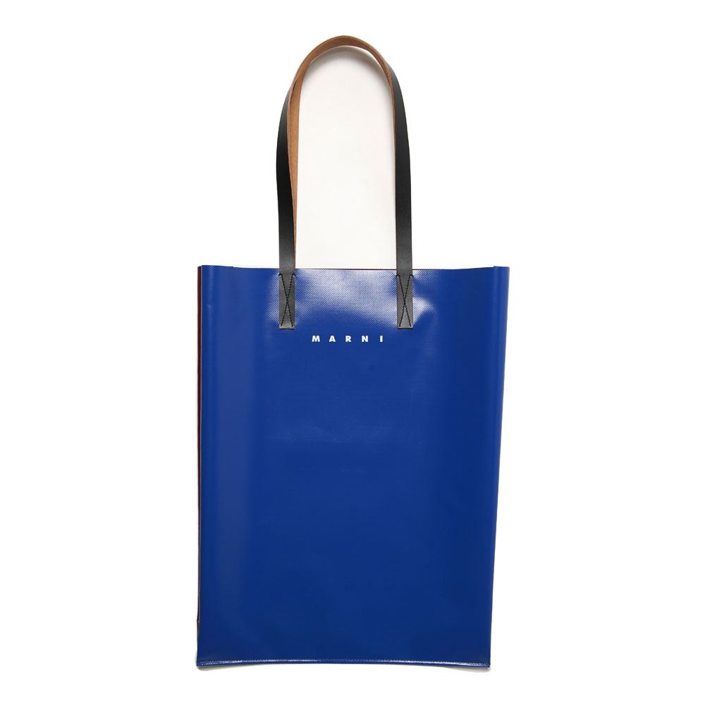 TRIBECA FLAT TOTE ROYAL/BURGUNDY/BLACK
