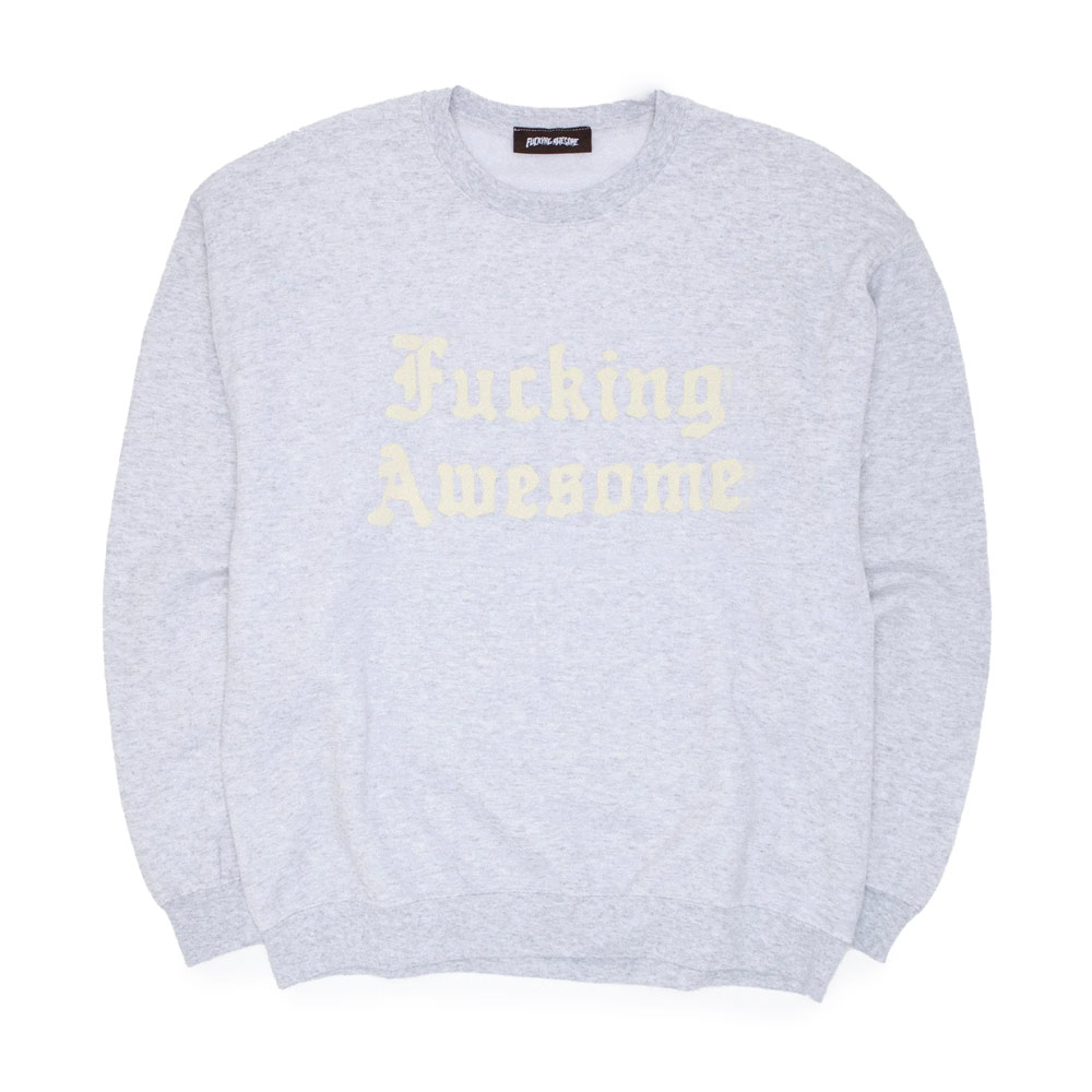 ANCIENT SCRIPT CREWNECK HEATHER GREY