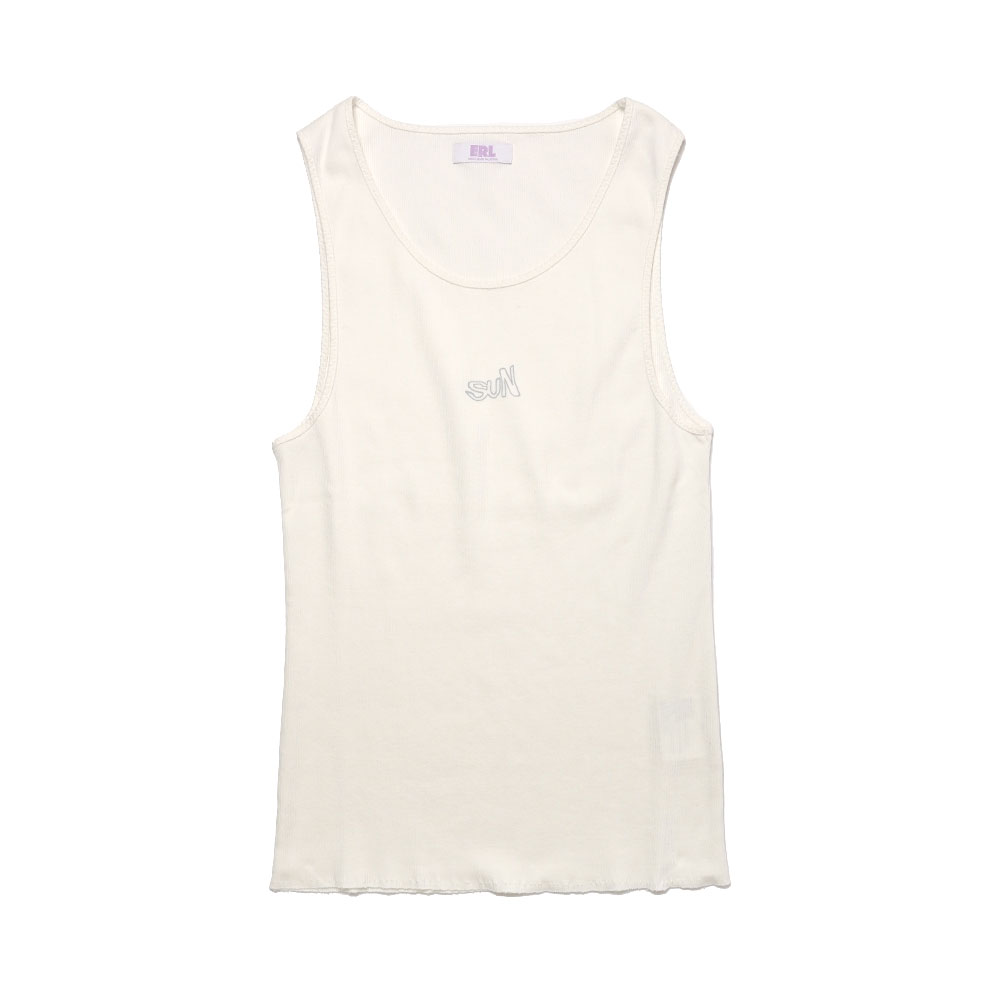 UNISEX RIB TANKTOP KNIT WHITE