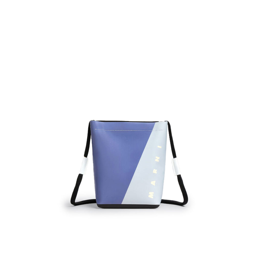 PURPLE AND BLUE TRIBECA CROSSBODY BAG WITH SHOELACE STRAP PRUNE VIOLETT/SODIUM
