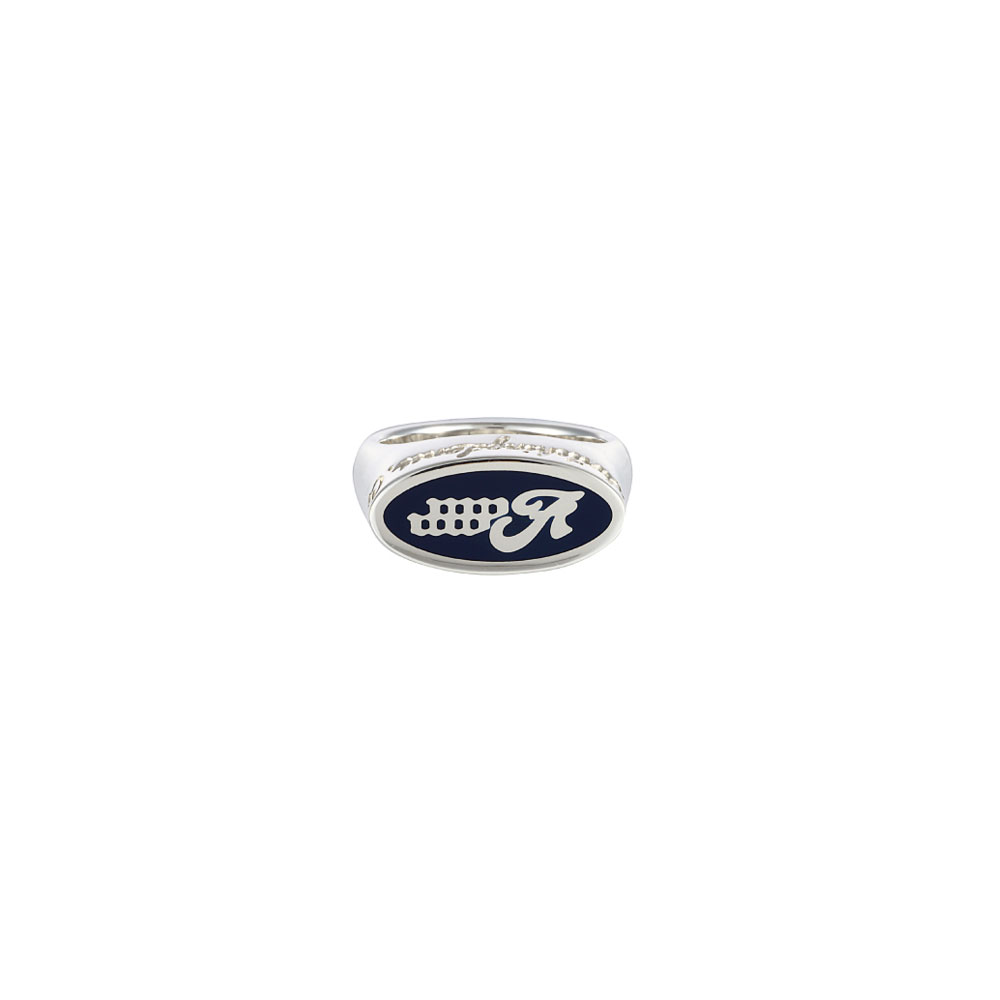 EMBLEM RING ll SILVER NAVY