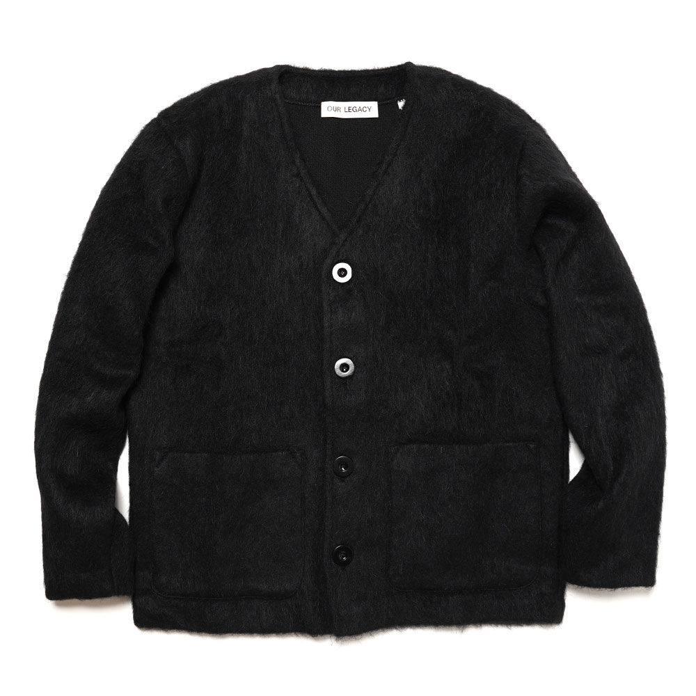 CARDIGAN BLACK MOHAIR