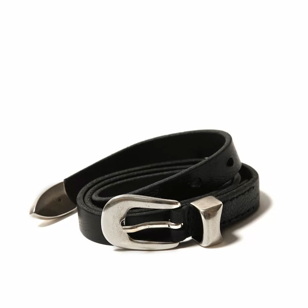 BELT 2CM BLACK LEATHER