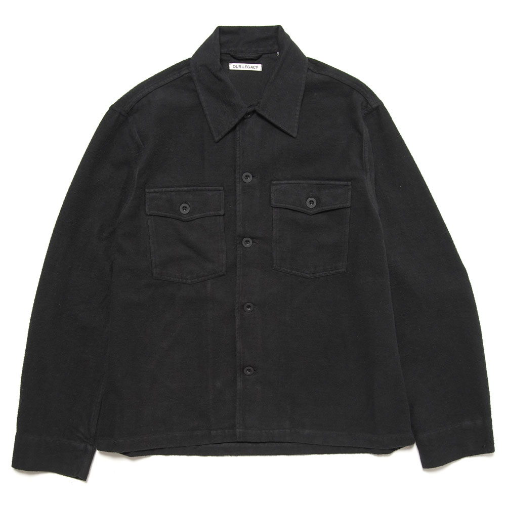 EVENING COACH JACKET BLACK BRUSHED COTTON