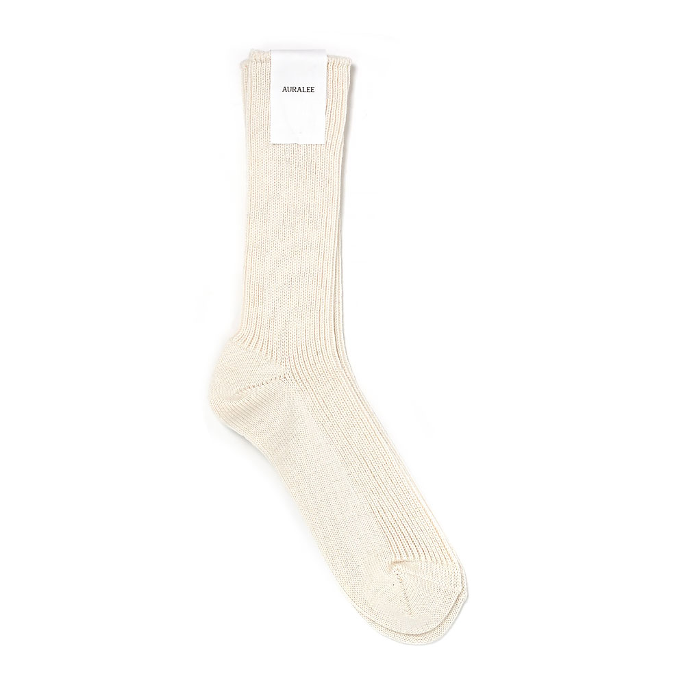 COTTON CASHMERE LOW GAUGE SOCKS IVORY A00S01SX-M