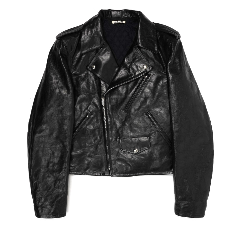 LAMB LEATHER RIDERS JACKET BLACK A25AB02WX