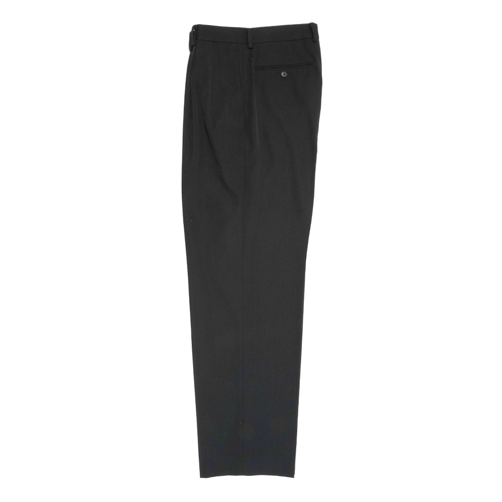 LIGHT WOOL MAX GABARDINE TWO-TUCK SLACKS TOP BLACK A25AP03MG