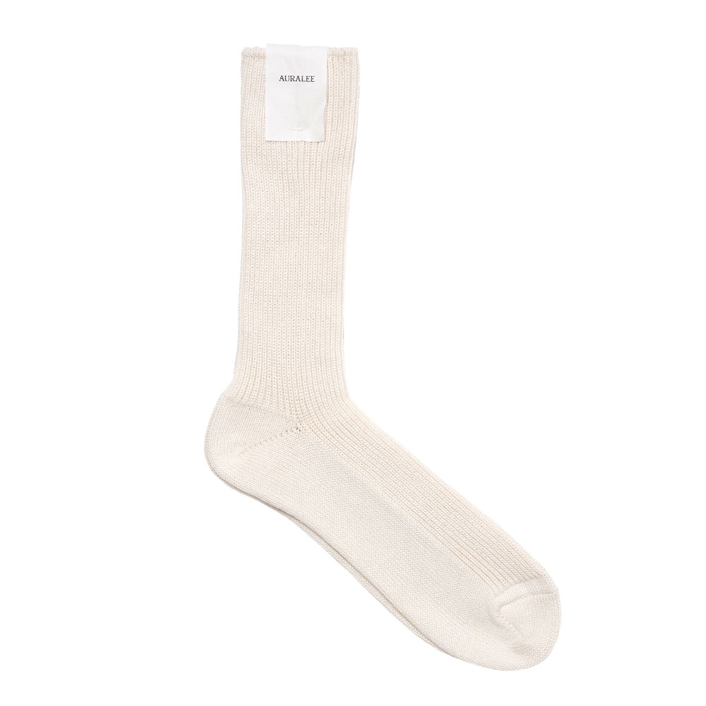 COTTON CASHMERE LOW GAUGE SOCKS IVORY