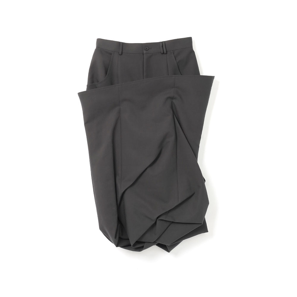 TURN PIPE SKIRT CHARCOAL GRAY