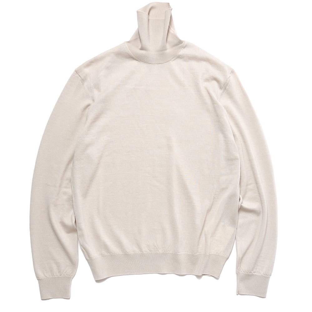 TURTLENECK SWEATER KNITTED LIGHT CREAM _