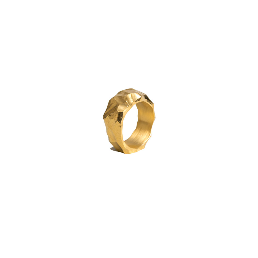 RAUK NARROW RING 101487 CARVED VERMEIL