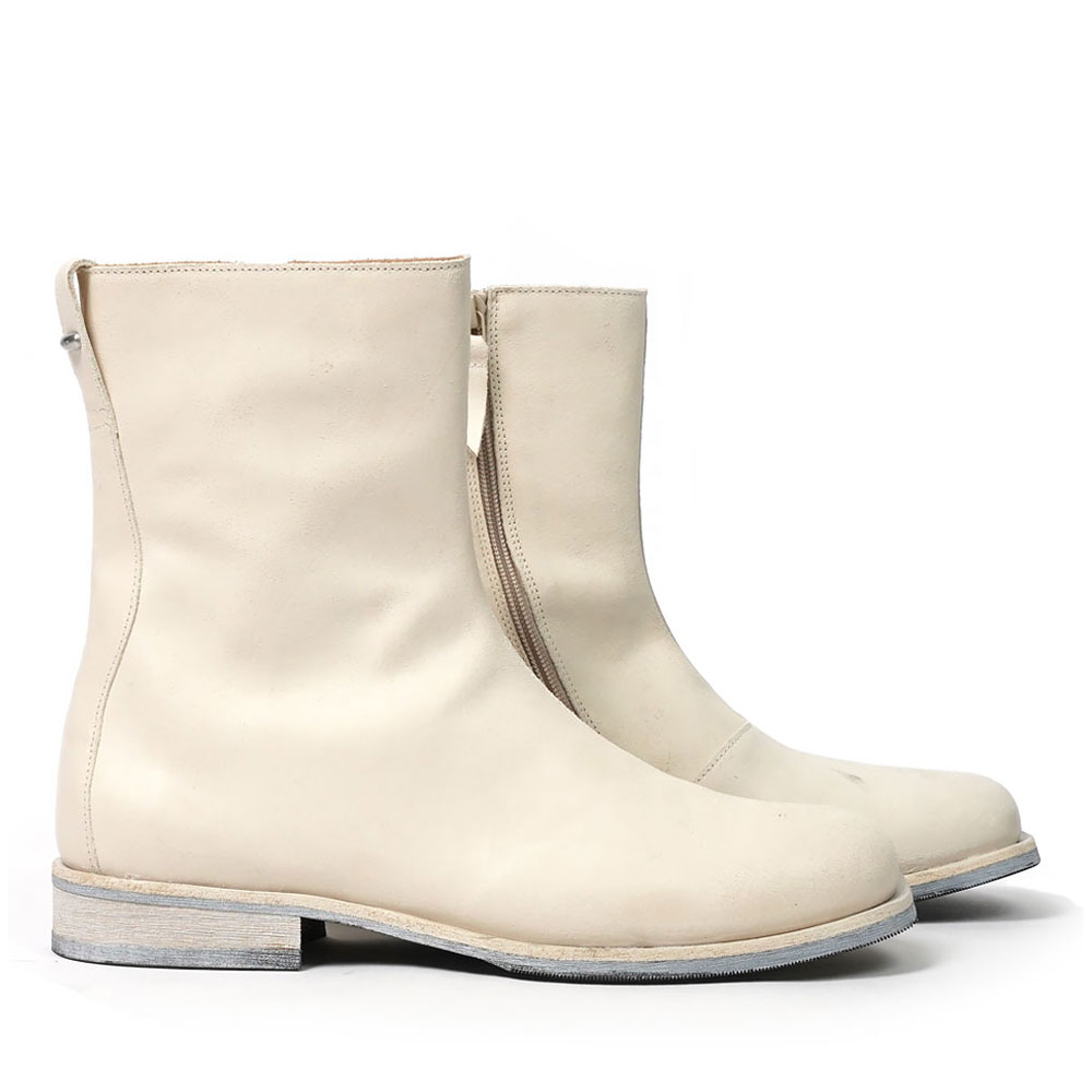 SLIM CAMION BOOT DIRTY WHITE WAXED SUEDE