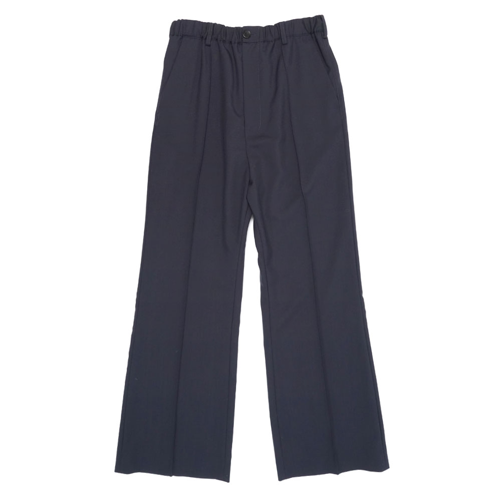 TROPICAL WOOL TROUSERS BLUE BLACK