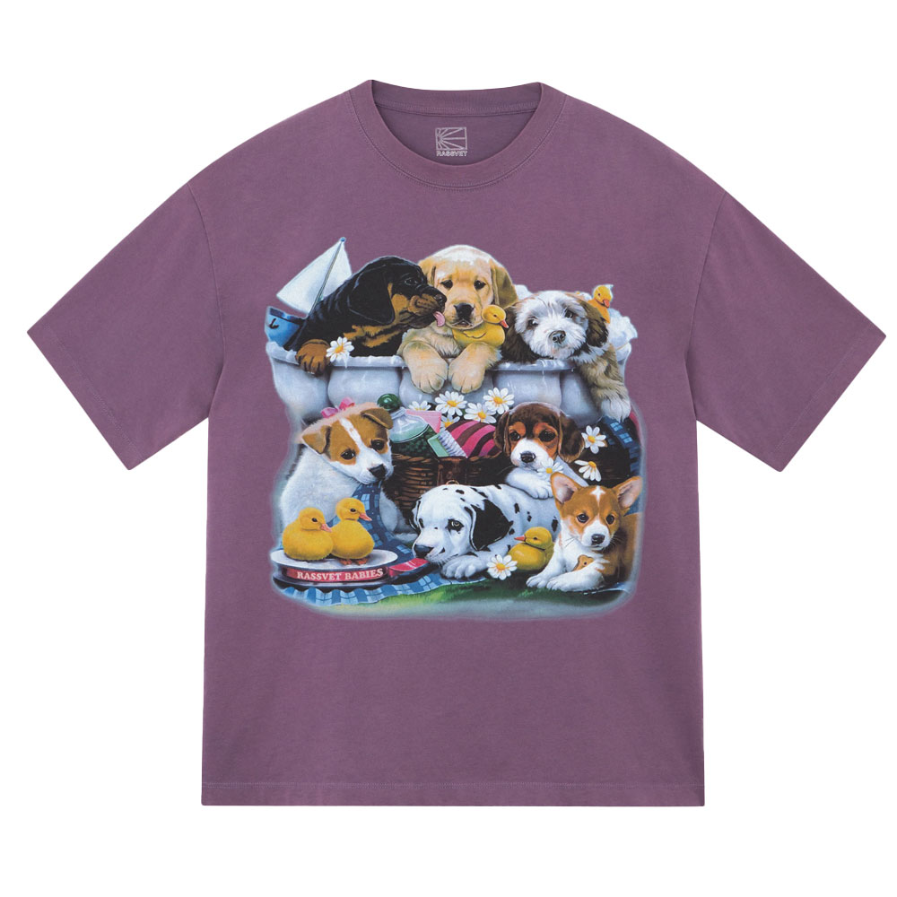 PUPPIES TEE SHIRT PURPLE