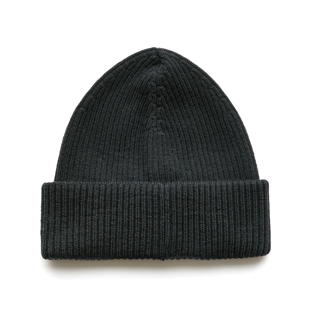 KNIT HAT OFF BLACK RUSTIC MERINO