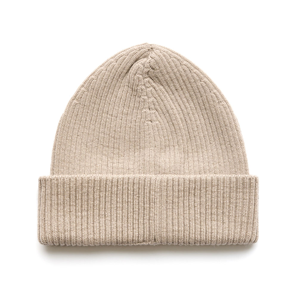 KNIT HAT WHITE SAND RUSTIC MERINO