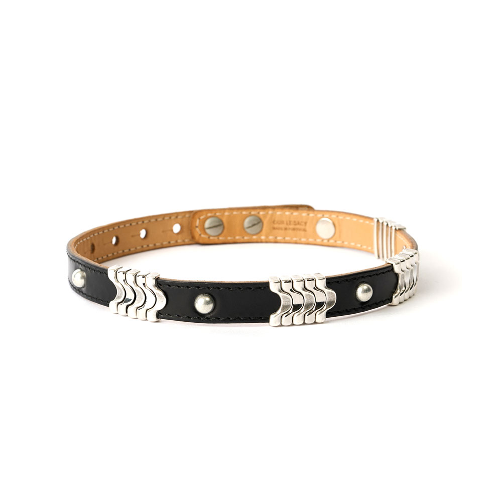WAVE CHOKER BLACK CHROMEXCEL LEATHER